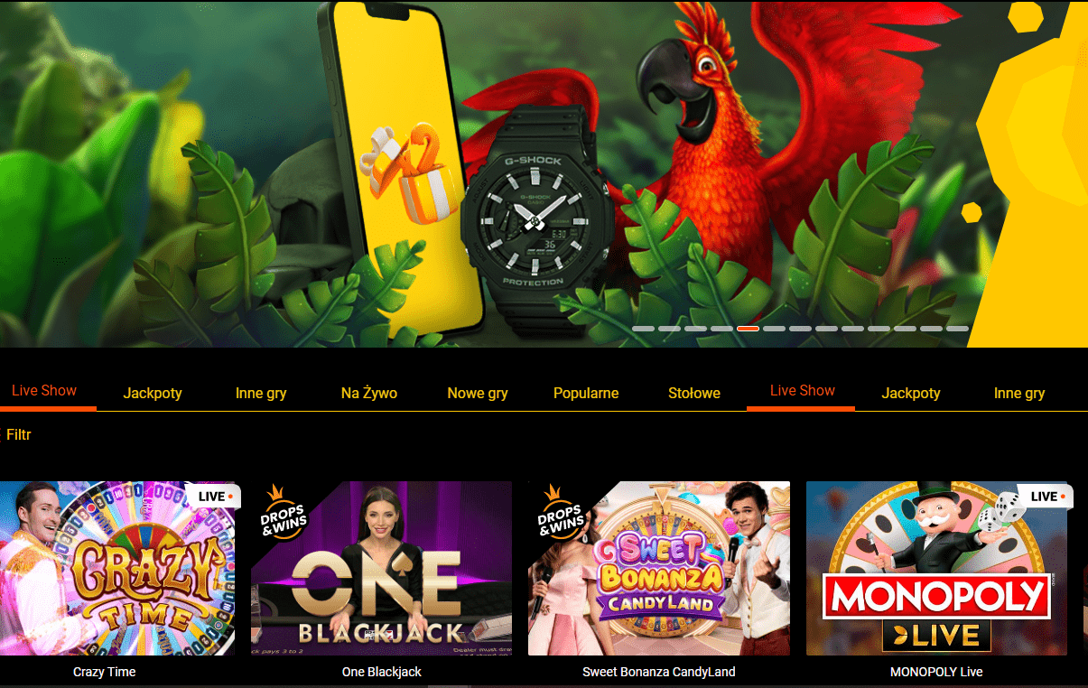 Ciesz się grą na żywo w Spinamba Casino Online